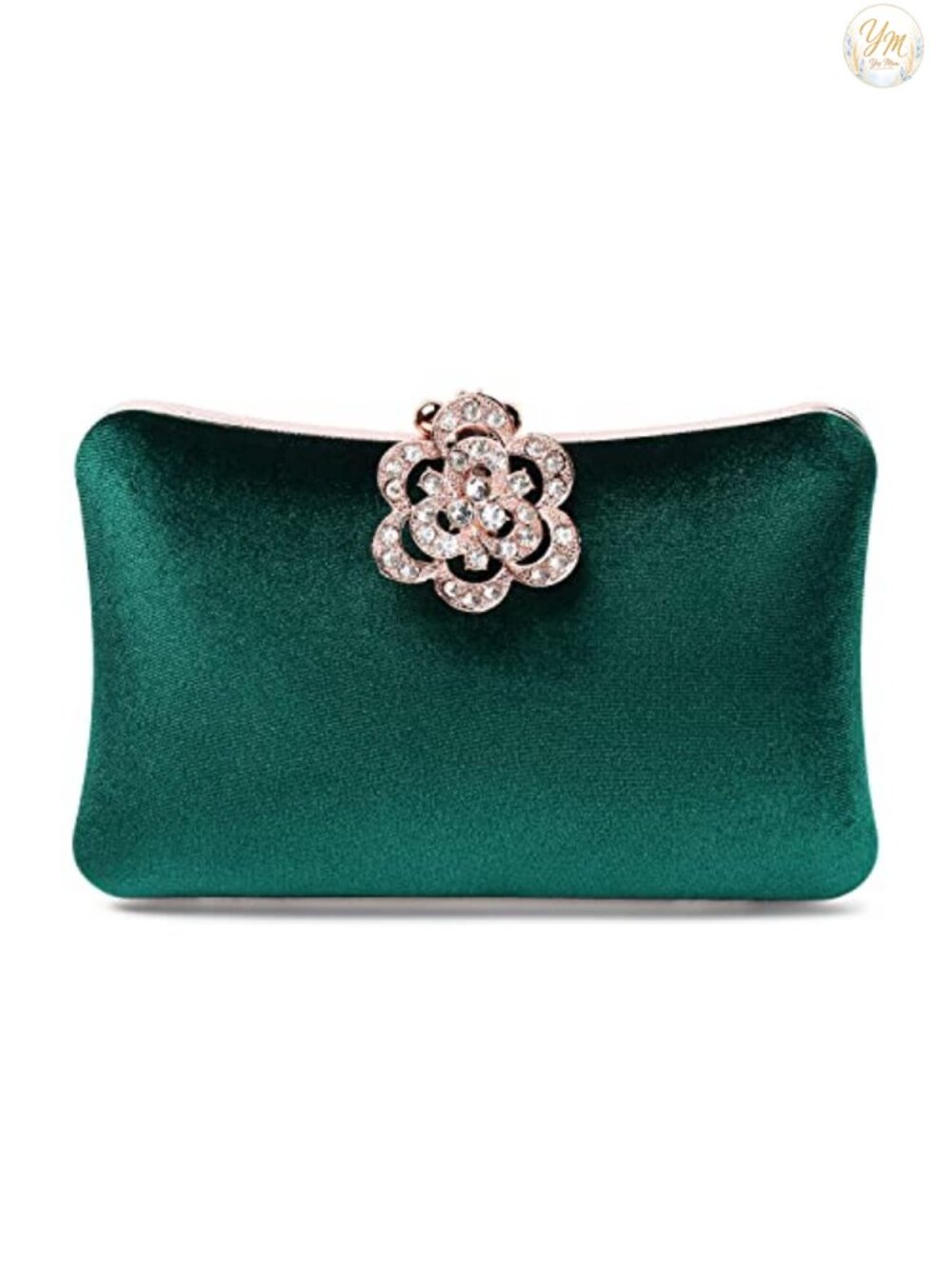 Velvet Evening Bag Rhinestone Crystal Clutch Purse Party Wedding